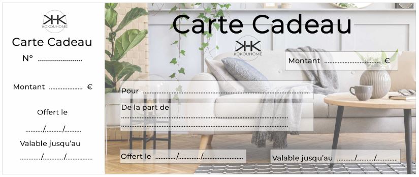 carte cadeau formulaire